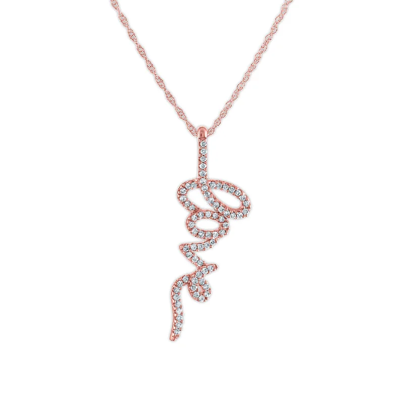 1/5 CTW Diamond Fashion Love 18-inch Pendant in 10KT Rose Gold