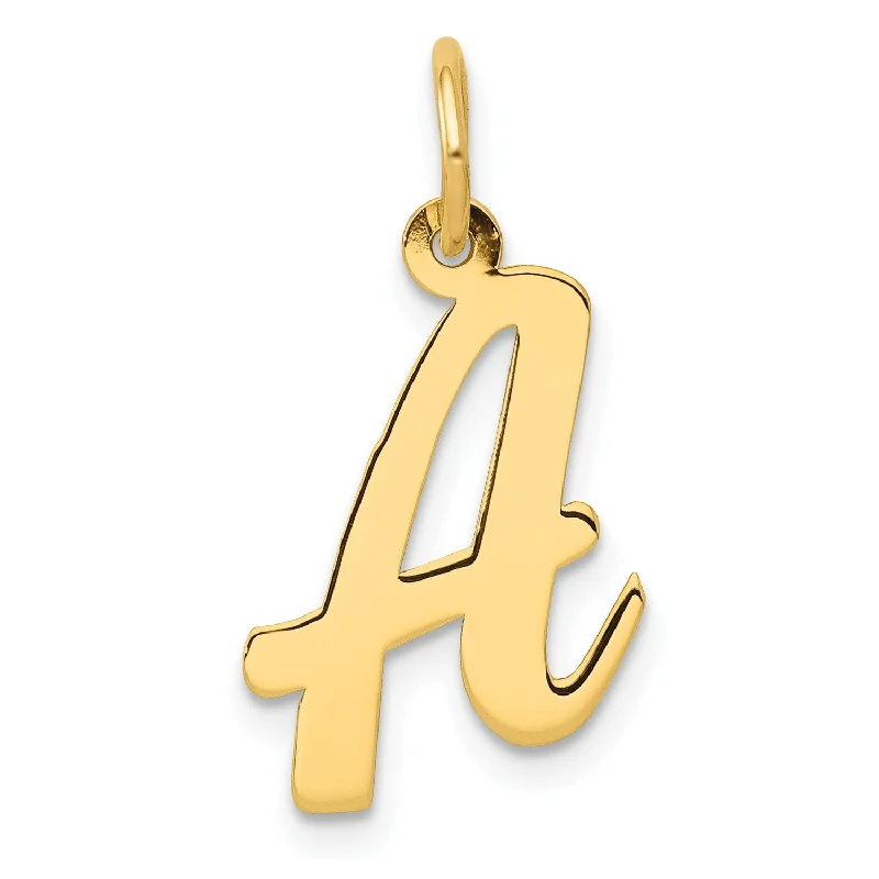 14k Medium Script Initial A Charm