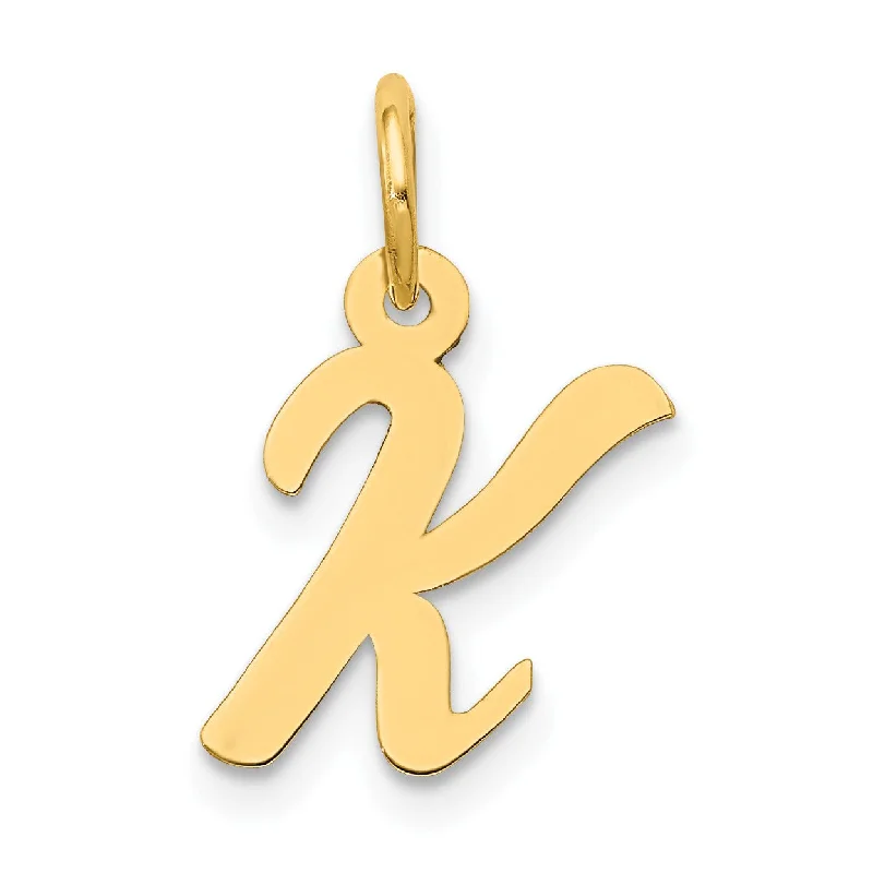 14k Small Script Initial K Charm