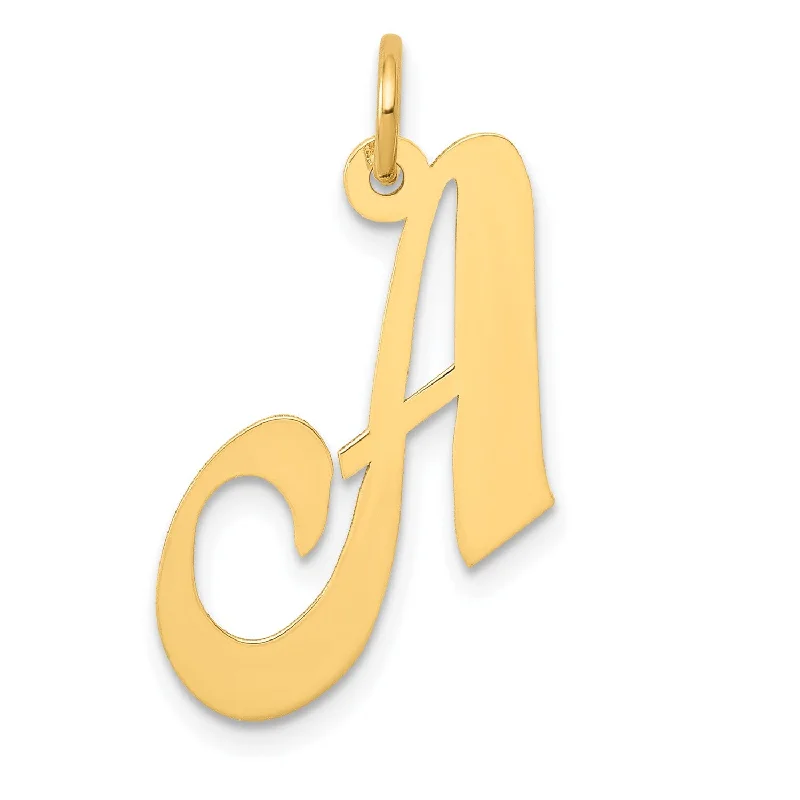 14KT Yellow Gold 20X21MM Initial Pendant; Initial A. Chain not Included