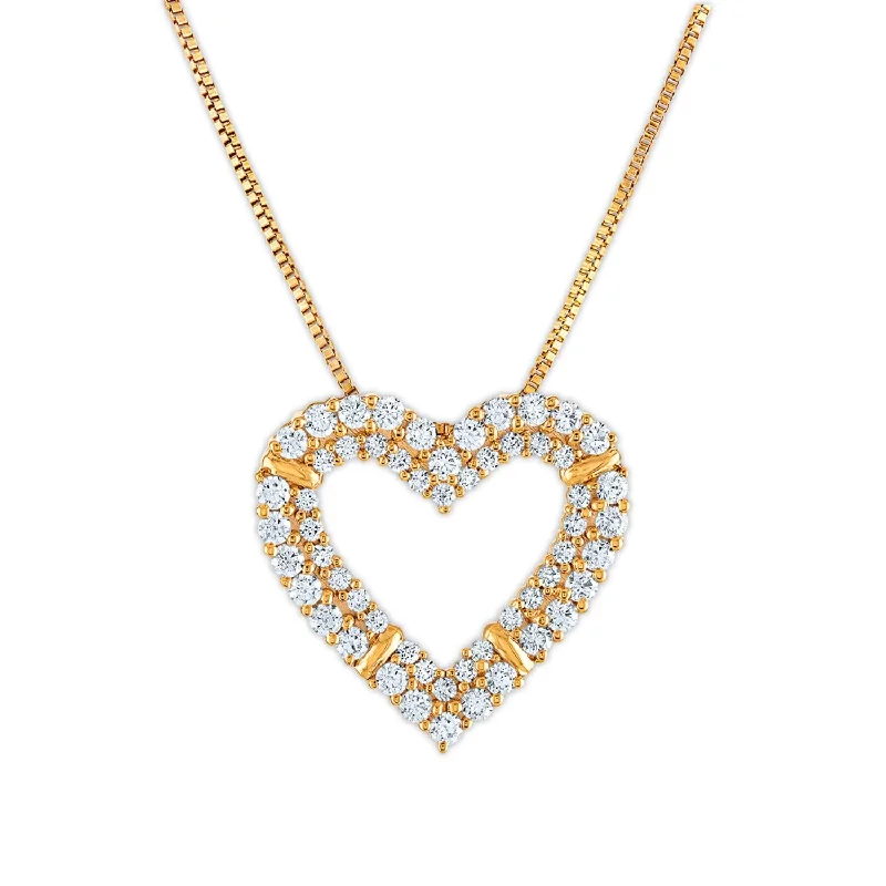 EcoLove 1 CTW Lab Grown Diamond Heart 18-inch Pendant in 10KT Yellow Gold