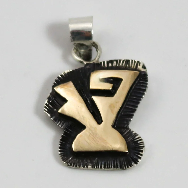 Gold on Silver Pendant