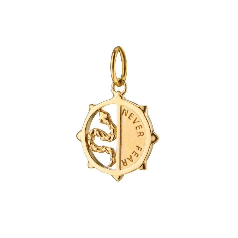 18K Yellow Gold Snake Charm