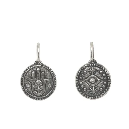 Sterling Silver Evil Eye Hamsa Charm