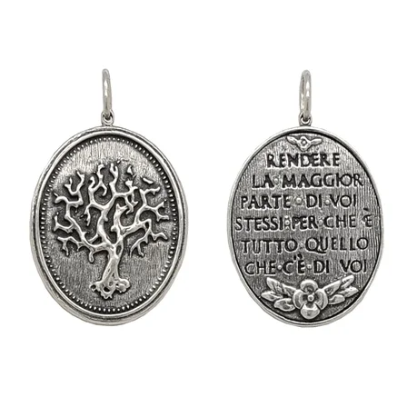 Sterling Silver Tree of Life Ralph Waldo Emerson Charm