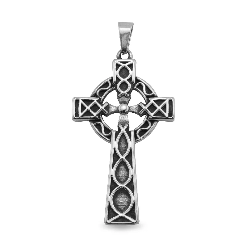 Stainless Steel Celtic Cross Pendant / PDC9008