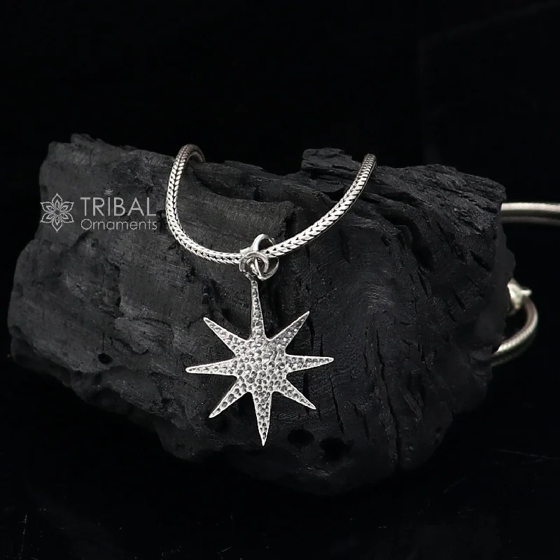 Stylish 925 sterling silver handmade Star design pendant, high quality silver small pendant for boy girls nsp672