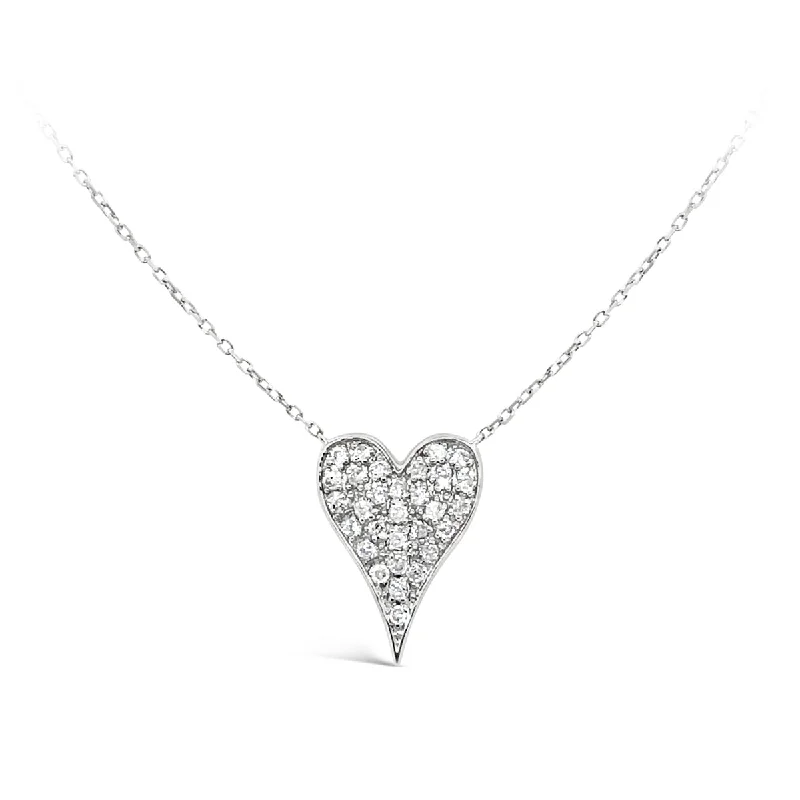 White Gold Diamond Heart Necklace