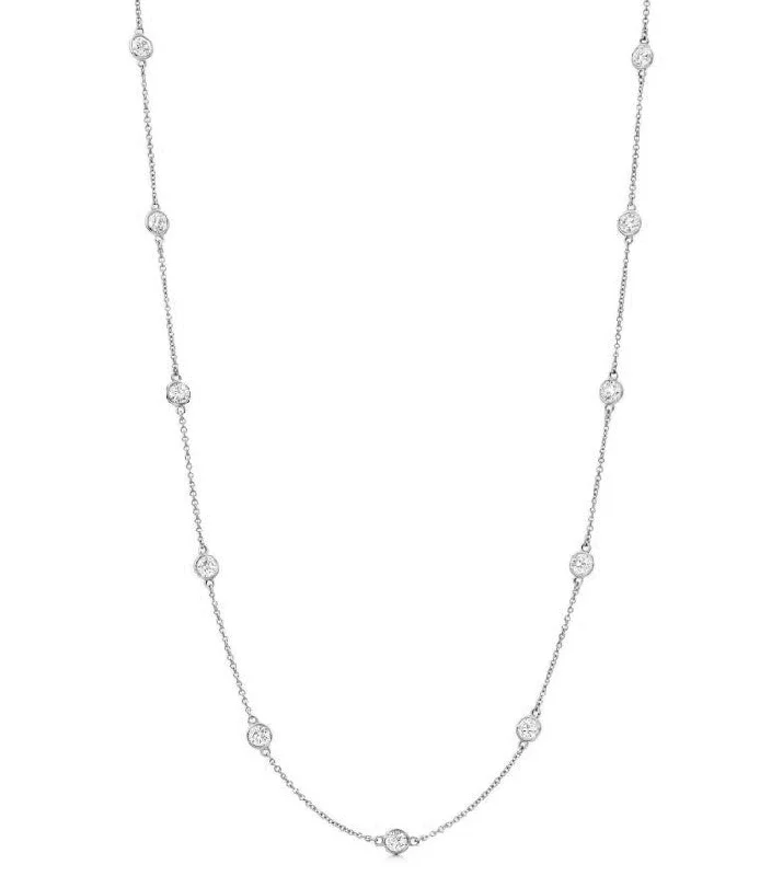 White Gold Diamonds By The Yard 20" Necklace