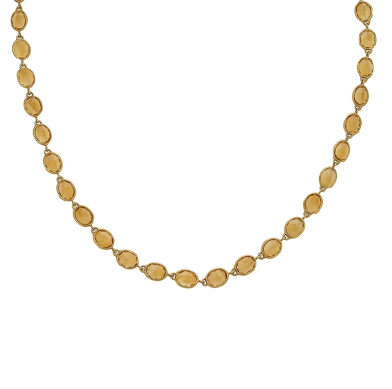 Sabel Collection Yellow Gold Citrine Necklace