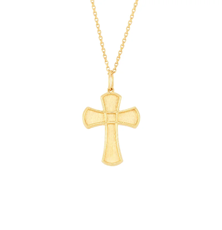 Sabel Collection Yellow Gold Cross Necklace