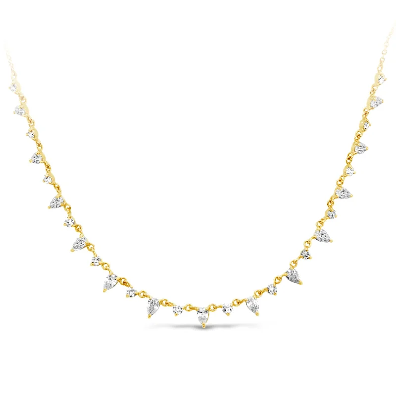 Yellow Gold Diamond Fashion Necklace