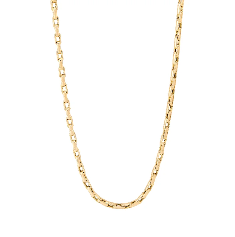 Sabel Collection Yellow Gold Hollow Link Necklace