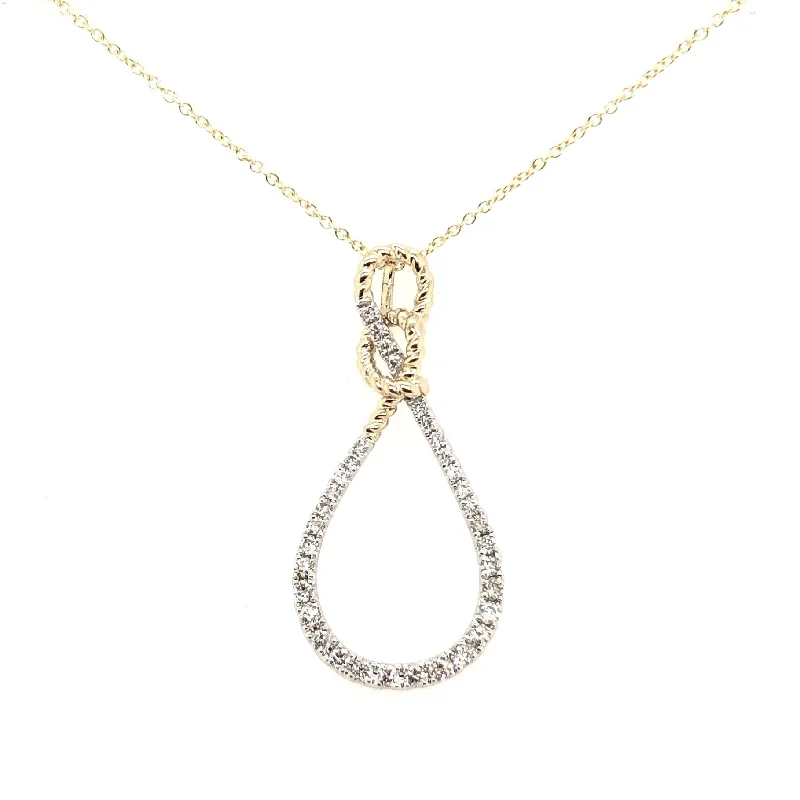 Yellow/White Gold Diamond Fashion Pendant