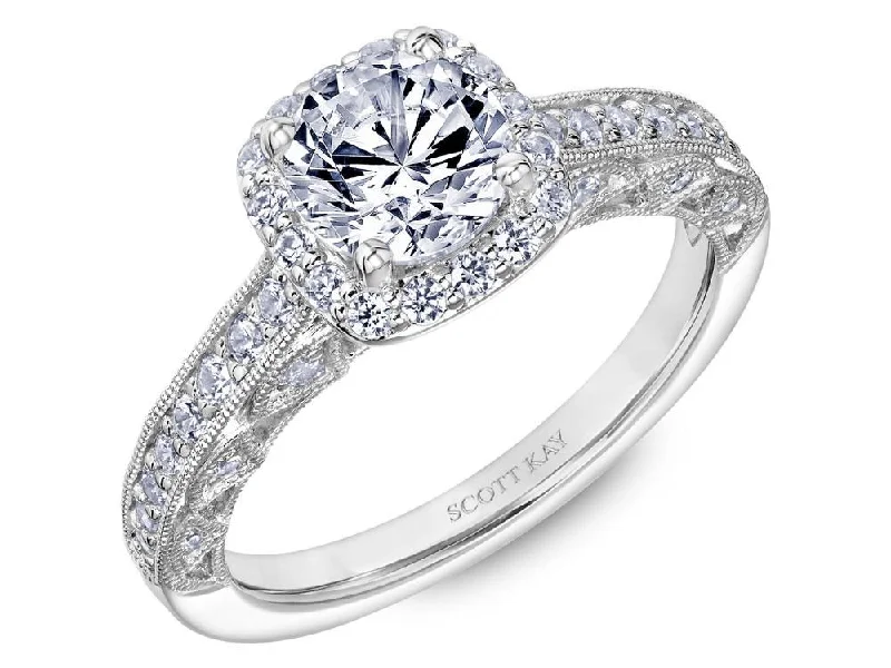 Scott Kay "Heaven's Gates" Halo Engagement Ring