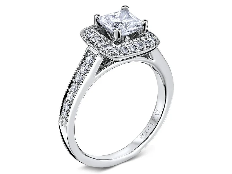 Scott Kay "Luminaire" Halo Engagement Ring