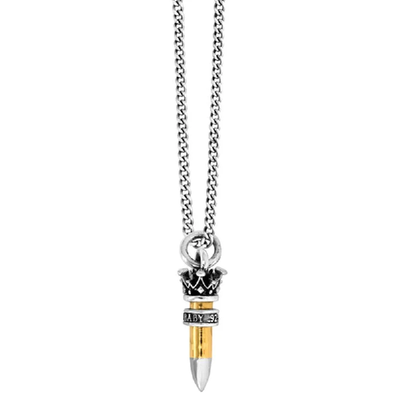 .22 Caliber Bullet Silver Necklace