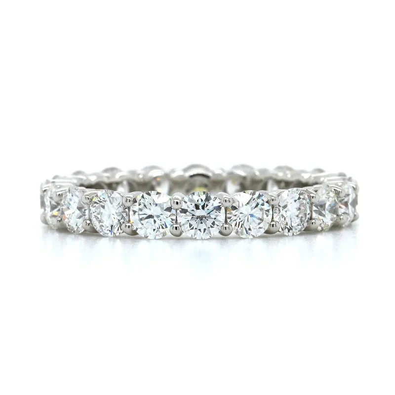 Platinum Ideal Cut Diamond Eternity Band