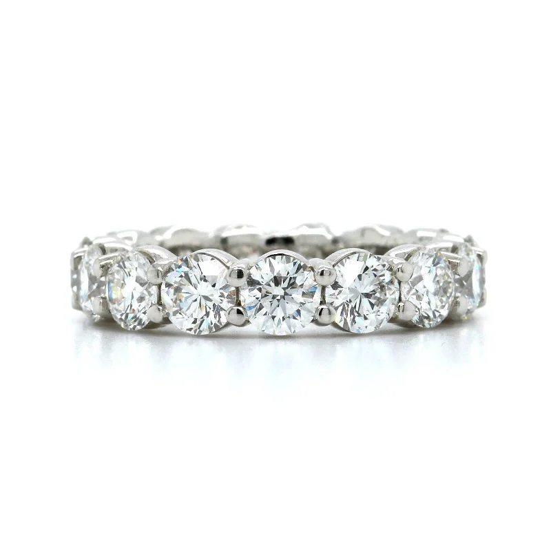 Platinum Ideal Cut Diamond Eternity Band