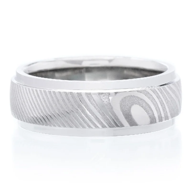 Stainless Steel 7mm Band with Stepped Sides