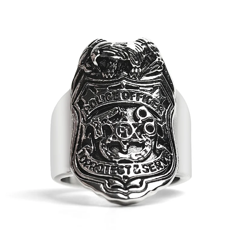 Police officer Stainless Steel Ring / MCR4104