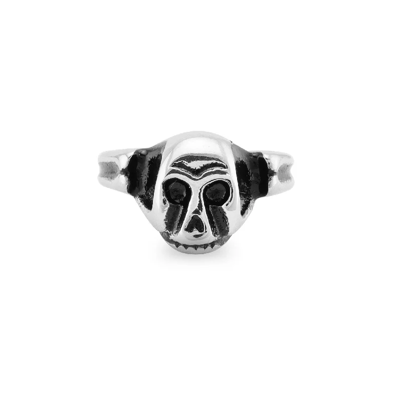 Polished Skull Stainless Steel Ring / SRJ2276