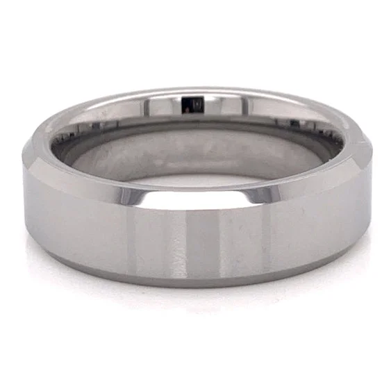 Polished Tungsten Comfort Fit Ring / TGR1026