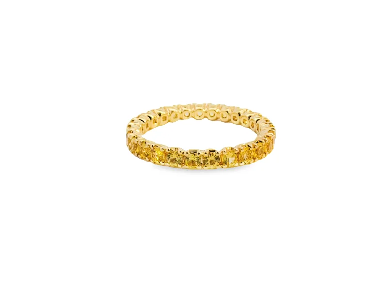 Yellow Gold Yellow Sapphire Eternity Band