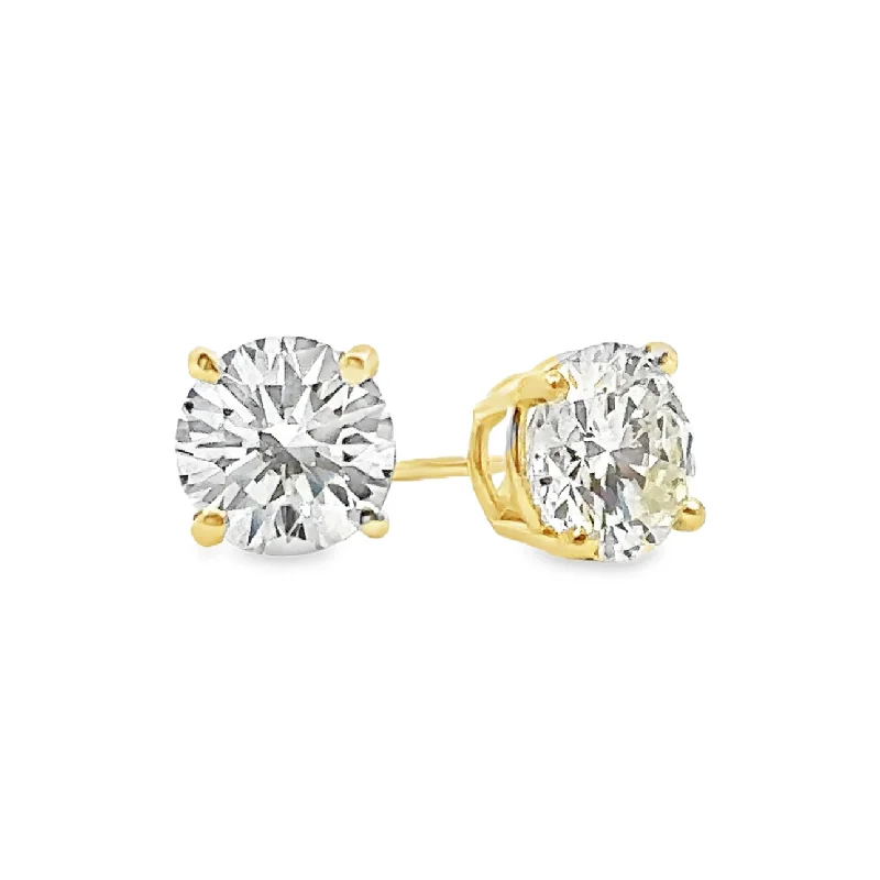 1.00 Cttw. Yellow Gold Diamond Solitaire Earrings