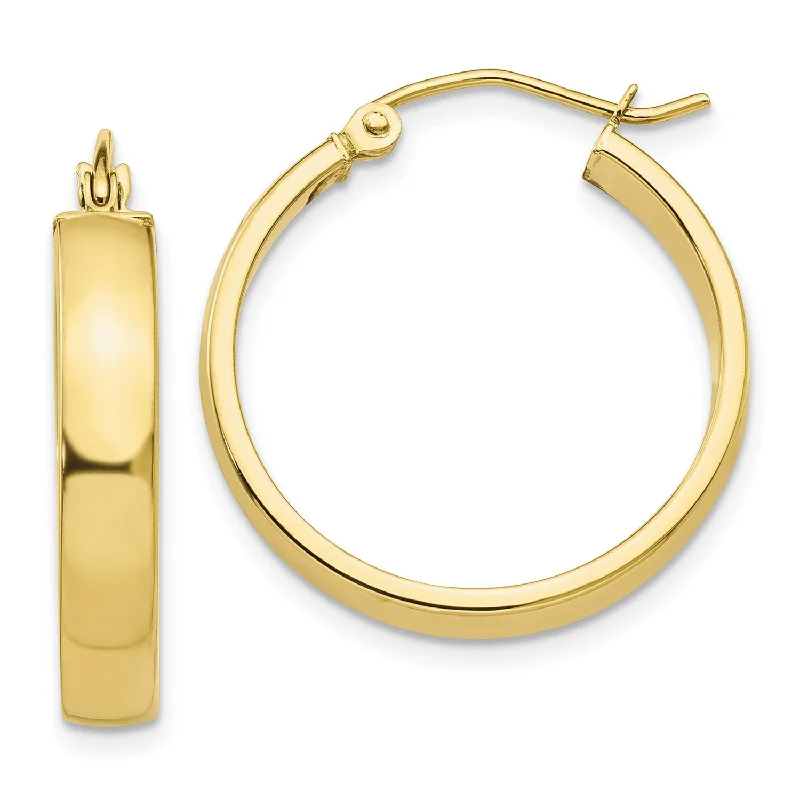 10KT Yellow Gold 23X4MM Hoop Earrings