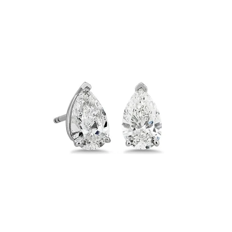 1.70 Cttw. White Gold Diamond Solitaire Earrings