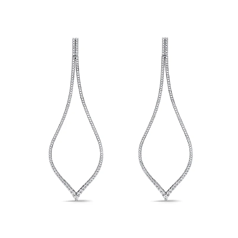 1-1/2 CTW Diamond Fashion Earrings in 10KT White Gold