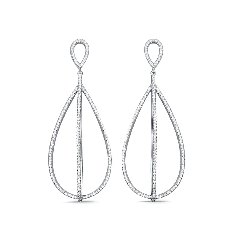 1 CTW Diamond Fashion Earrings in 10KT White Gold