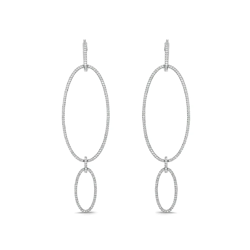 1 CTW Diamond Fashion Earrings in 10KT White Gold