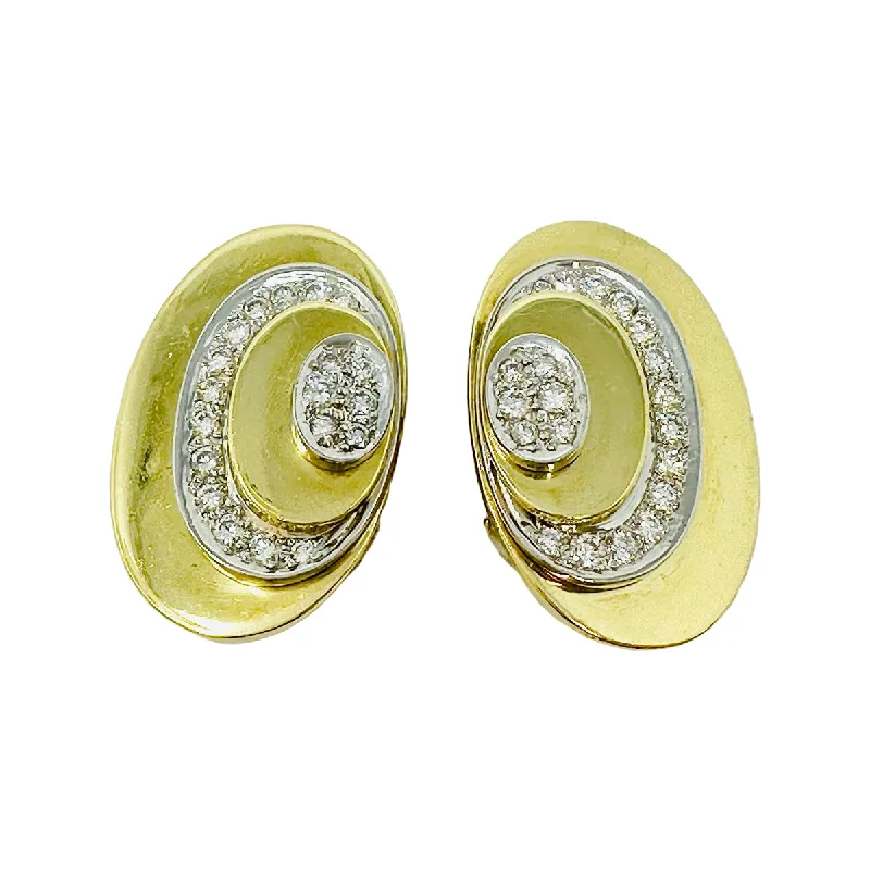 Cellino 18K Gold Earclips with Diamonds