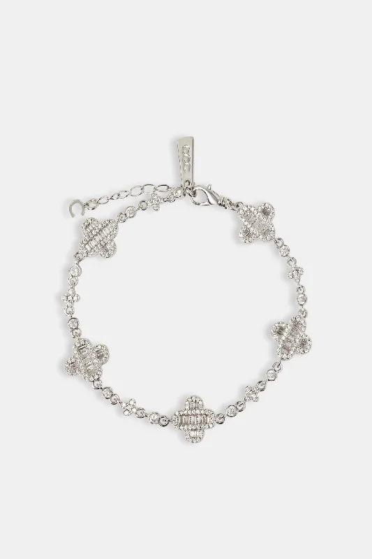 Iced Baguette Motif Bracelet - 10mm