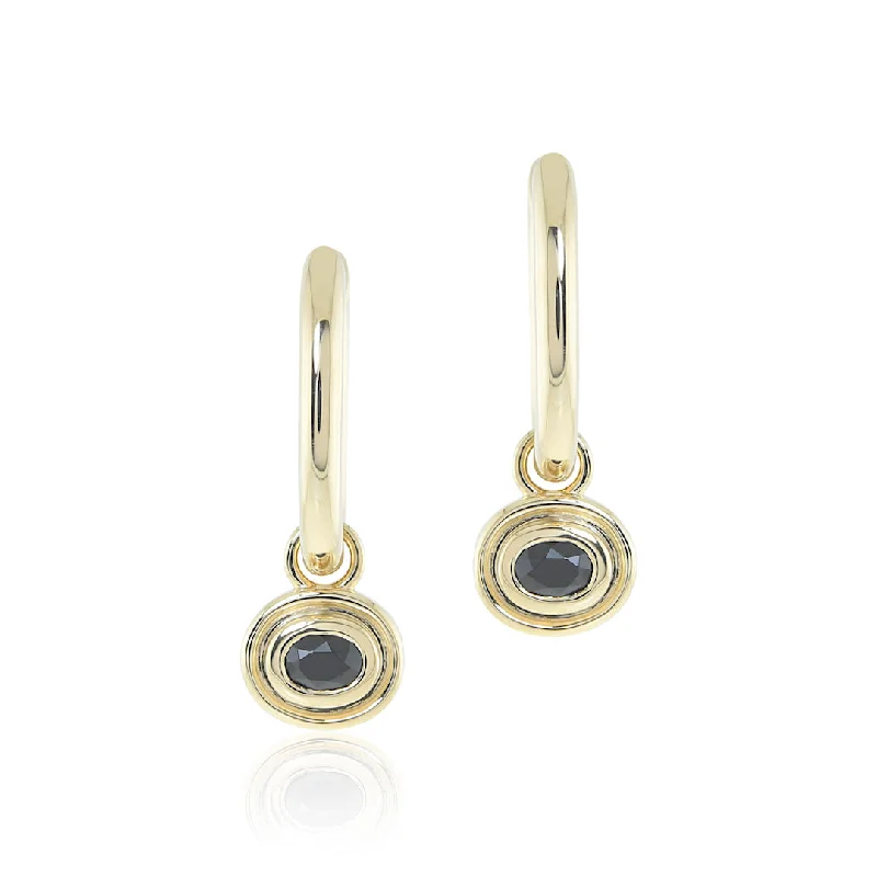 Catalina Drop Earrings in Black Spinel