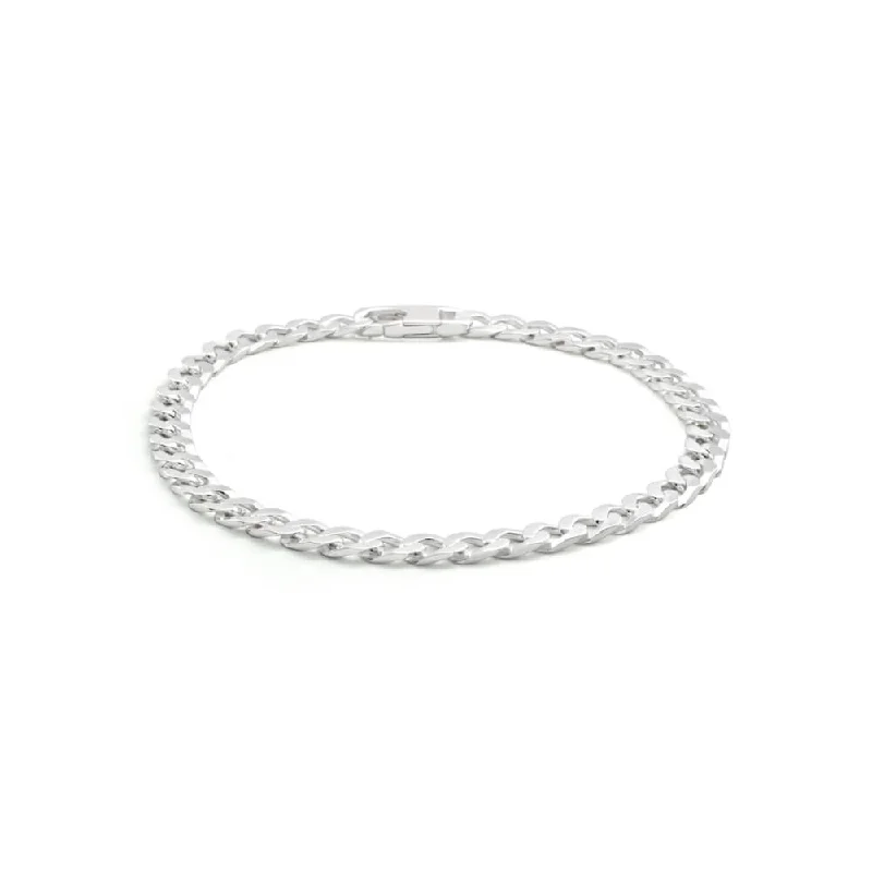 Sterling Silver 150 Gauge Curb Bracelet 21cm