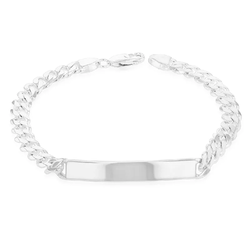 Sterling Silver 21cm ID Curb Bracelet