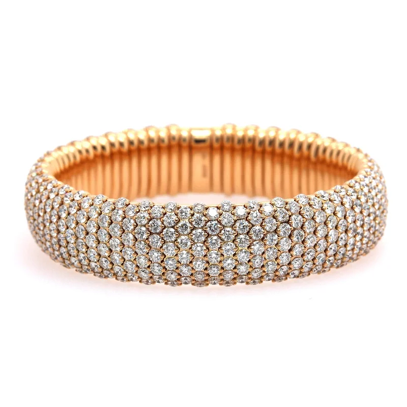 18K Rose Gold Diamond Stretch Bracelet