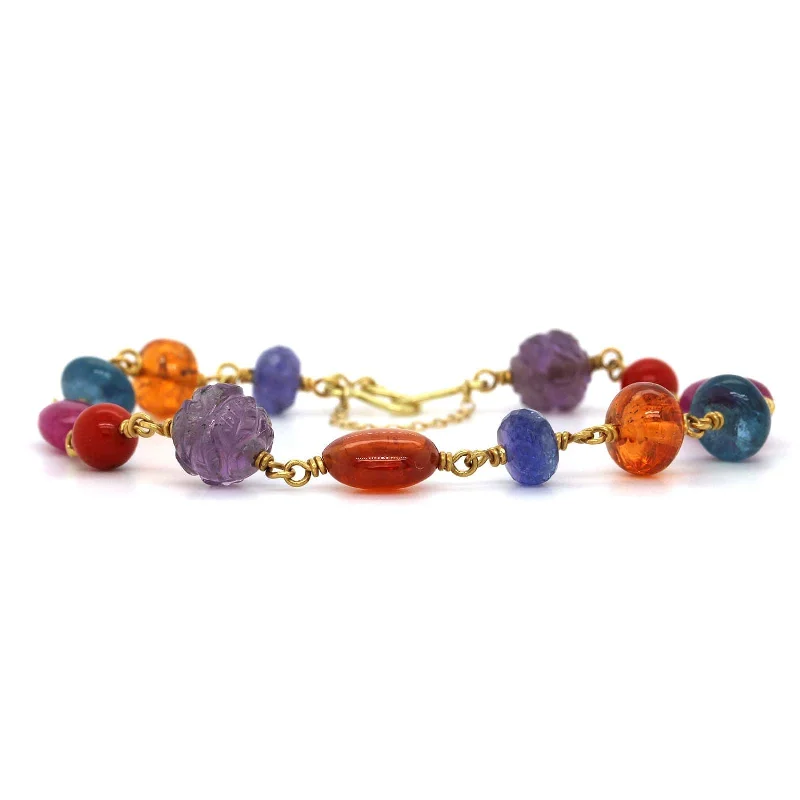 Mallary Marks 22K Yellow Gold Multi Gem Bead Bracelet