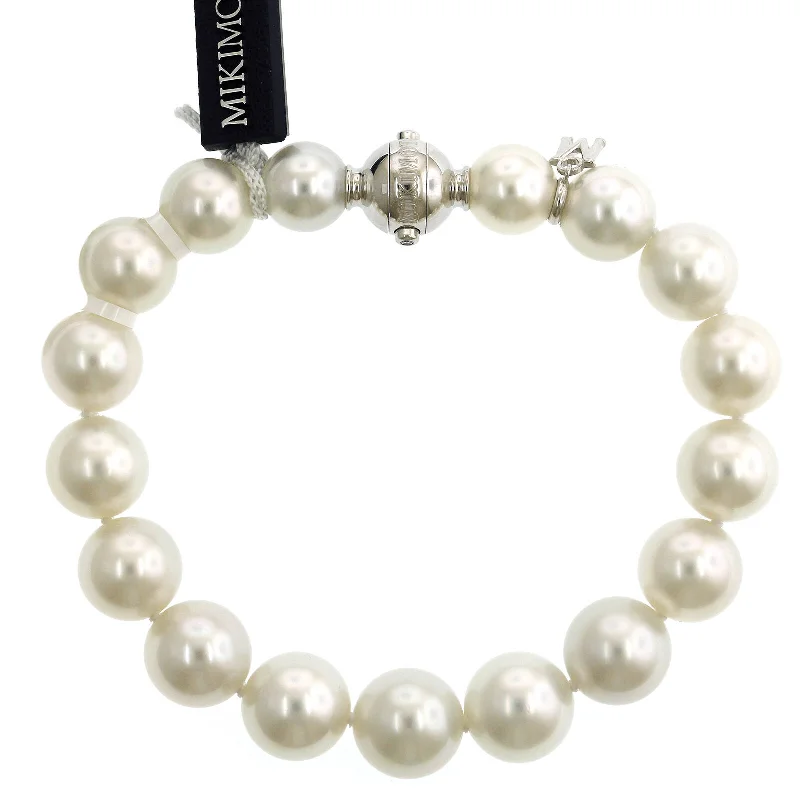 Mikimoto 18K White Gold Pearl Bracelet