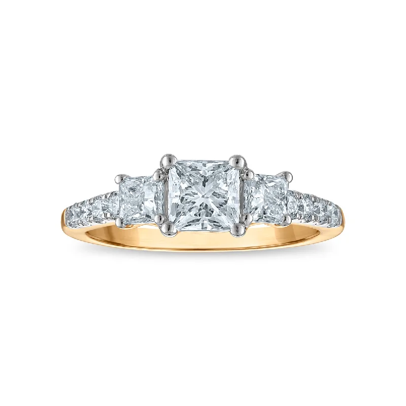 Signature EcoLove 1-1/2 CTW Lab Grown Diamond Three Stone Ring