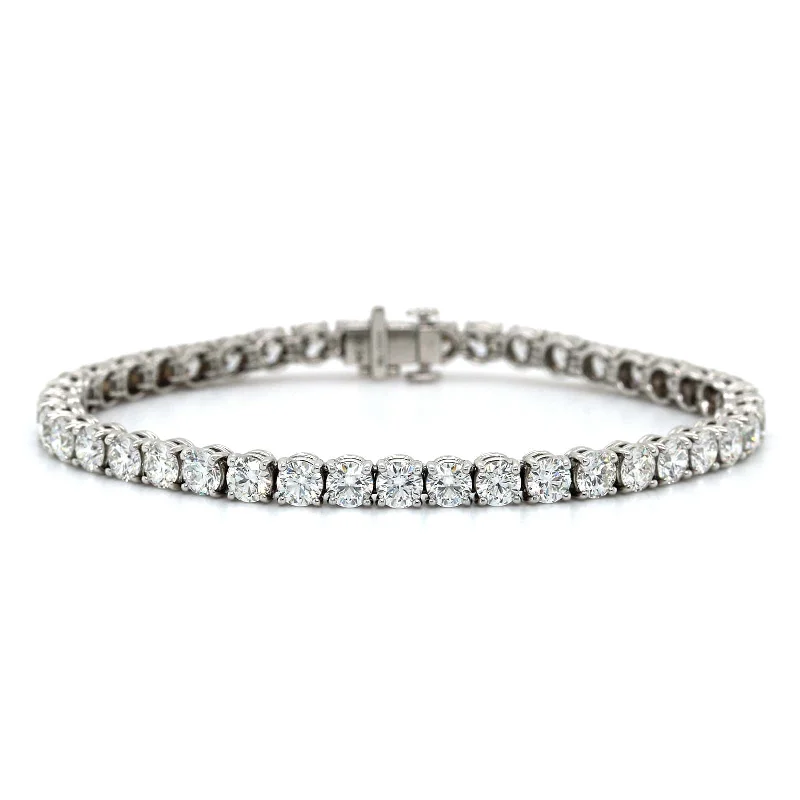 18K White Gold 4 Prong Diamond Tennis Bracelet