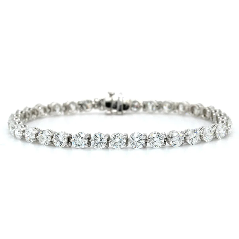 Platinum 4 Prong Diamond Tennis Bracelet