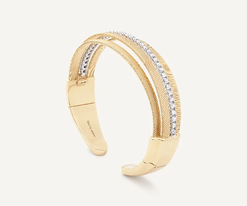 18K Yellow Gold Multi-Strand Statement Cuff